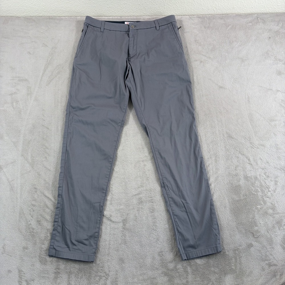 Birddogs Performance Stretch Golf Pants Men 34x32 Grey Cotton Nylon Unlined Prep